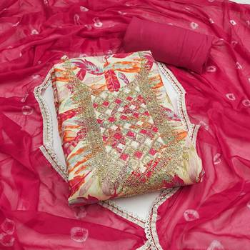  multi digital print & handwork jaam cotton dress material 1