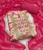 Women's multi unstitched digital print & handwork jaam cotton dress material (msmfc11606b)