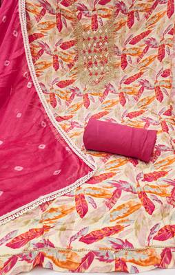  multi digital print & handwork jaam cotton dress material 2