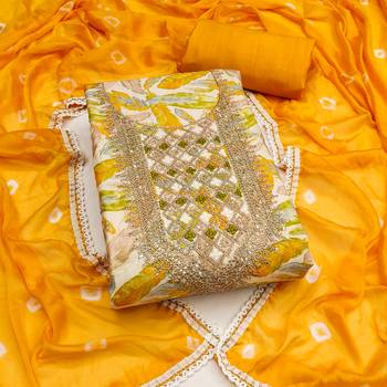  multi digital print & handwork jaam cotton dress material 1
