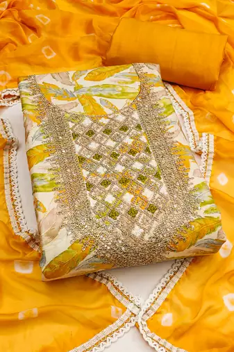 Women's multi unstitched digital print & handwork jaam cotton dress material (msmfc11606d)