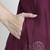 Purple rayon rogan printed & trim work anarkali kurta bottom dupatta set