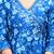 blue cotton printed & embroidered work angrakha kurta bottom dupatta set