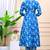 purple cotton printed & embroidered work angrakha kurta bottom dupatta set