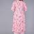 Pink cotton printed & embroidered work straight kurta bottom & dupatta set