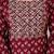 Mahroon cotton printed & embroidered work straight kurta bottom & dupatta set