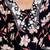 Black cotton printed & embroidered work straight kurta bottom & dupatta set