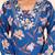 Blue cotton printed & embroidered work straight kurta bottom & dupatta set