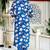 Blue cotton printed & hand work straight kurta bottom & dupatta set