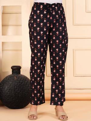 Black cotton printed & hand work straight kurta bottom & dupatta set 3