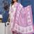 Pink cotton printed & hand work straight kurta bottom & dupatta set