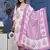 Pink cotton printed & hand work straight kurta bottom & dupatta set