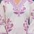 Pink cotton printed & hand work straight kurta bottom & dupatta set