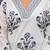 Grey cotton printed & hand work straight kurta bottom & dupatta set