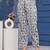 Grey cotton printed & hand work straight kurta bottom & dupatta set
