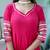 Pink cotton solid & gota patti work anarkali kurta bottom dupatta set