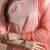Pink cotton printed & embroidred work kurta bottom dupatta set