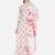 Red cotton printed & trim work kurta bottom dupatta set