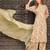Yellow rayon printed & gota patti work kurta bottom dupatta set