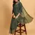 Green cotton printed & embroidred work kurta bottom dupatta set