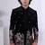 Black velvet embroidered indo western for mens