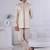 White silk embroidered indo western for mens