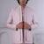 Pink jacquard embroidered indo western for mens