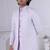 Purple jacquard embroidered indo western for mens