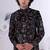 Black velvet embroidered bandhgala for mens
