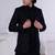 Blue velvet embroidered indo western for mens