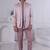 Pink jacquard embroidered indo western for mens