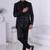 Black silk embroidered indo western for mens