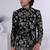 Black velvet embroidered bandhgala for mens