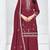 Maroon silk semi stitched wedding suits