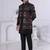 Black silk embroidered indo western for mens