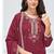Maroon silk semi stitched wedding suits