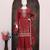 Maroon silk semi stitched wedding suits