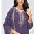Dark purple silk semi stitched wedding suits