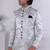 Grey jacquard embroidered bandhgala for mens