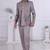 Brown silk embroidered indo western for mens
