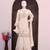 White silk semi stitched wedding suits