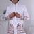 White silk embroidered indo western for mens