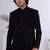 Blak silk embroidered bandhgala for mens