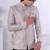 Grey silk embroidered bandhgala for mens