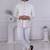 White silk embroidered indo western for mens