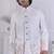 White silk embroidered indo western for mens