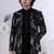 Black velvet embroidered indo western for mens