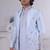 Blue silk embroidered indo western for mens