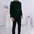 Green silk embroidered indo western for mens