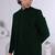 Green silk embroidered indo western for mens